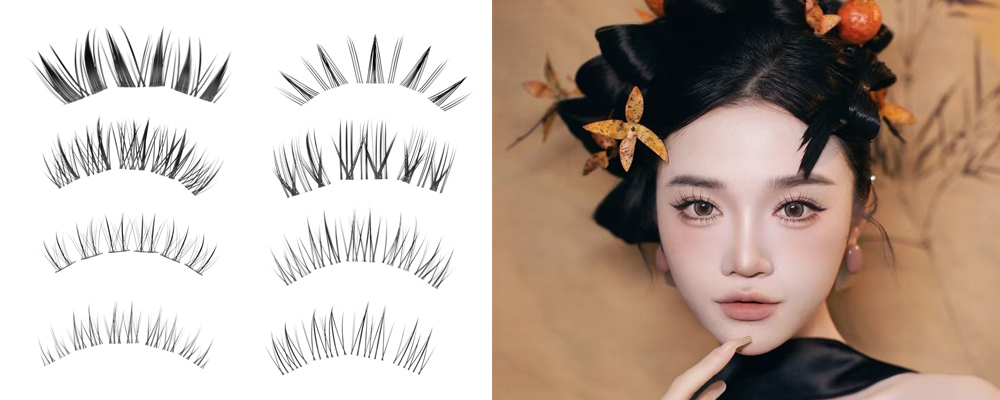Individual self adhesive dramatic Fox Lashes